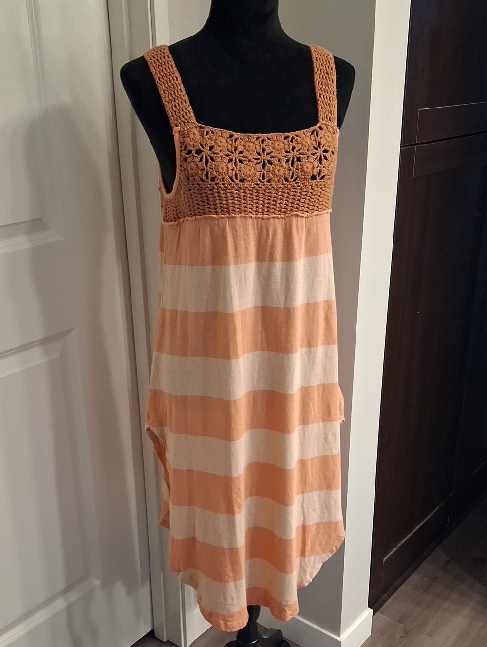 NWT **Free People We the Free Luca Crochet Sayulita Striped Tunic ** Size Small